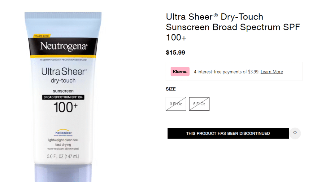 Слънцезащитен продукт Neutrogena Ultra Sheer Dry-Touch Sunscreen SPF 100: